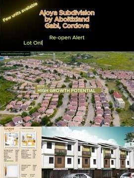Ajoya Mactan Reopen Alert! Few 3-Storey Shophouse & Lot-Only Units Available | Cordova, Cebu