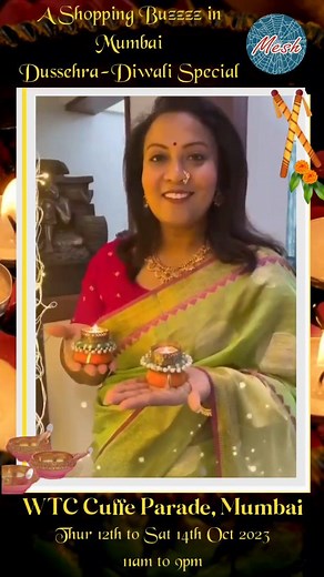 How is the Joshhh... It's High Mammm... The invites started by Mesh participants for Mesh's..." A Shopping Buzzz in Mumbai... आमची मुंबई" at WTC, Expo center,1st floor , The Arcade,WTC complex, Cuffe Pared Mumbai from Thursday 12th to Saturday 14th October 2023 Do visit Exclusively for Exclusive Lifestyle Products. Just #Mesh it when you want to shop for any Festival or Occasion or Celebrations. EERAVI.the beautiful you by Aditi Vidwans #MeshExhibition #EERAVITHEBEAUTIFULYOU #wtcmumbai #mumbai #