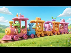 ABC Train with Animals | Learn Alphabet A to Z with Fun Animal Train Ride for Kids