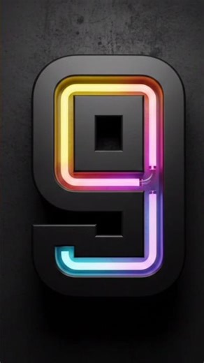 Neon 9-0 Countdown with Voice 🎤 | Electric Glow Timer #countdown #timer #shorts