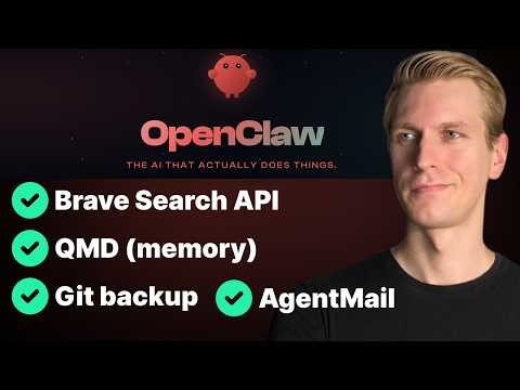 OpenClaw USEFUL Setup - Brave Search, QMD, Git Backup, AgentMail