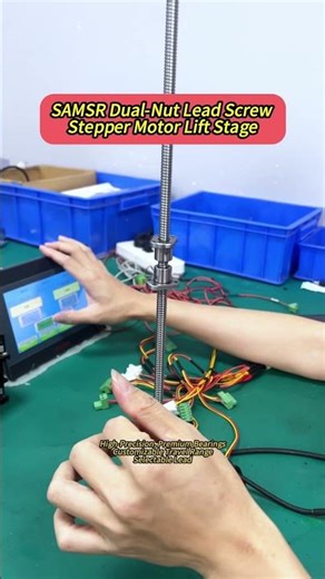 SAMSR Dual-Nut Lead Screw Stepper Motor Lift Stage #stepper_motor #automobile #cncmill