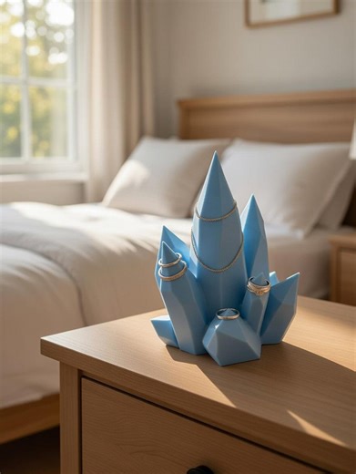 Crystal Cluster Jewelry Holder, 3D Printed Decorative Organizer - Etsy