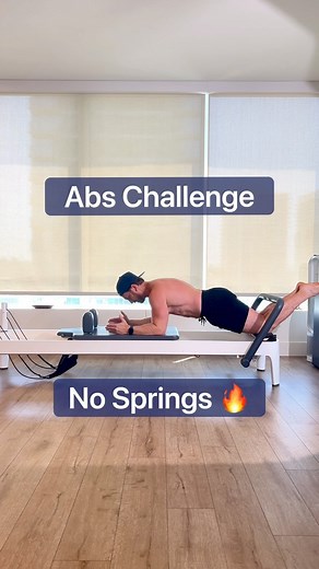 Atlantis | YouTube Reformer Workouts on Instagram: "💪 Reformer Abs Challenge ——— You WILL feel your abs!!! 🔥 Playing around with some advanced core exercises on the reformer and gave this no springs variation a go. After just a few my body was on fire and I was dripping sweat! 🥵 ——— 🏷️ Give it a go and tag me in your video How many do you think you could do? #abschallenge #advancedpilates #coreexercises #sandiegopilates"