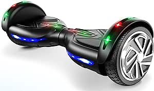 Hoverboard with Bluetooth Speaker and LED Lights, 6.5" Self-Balancing Scooters Hoverboard for Kids