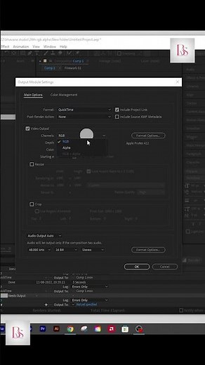SOLUTION for RGB + Alpha missing in After Effects, RGB + Alpha not active - Shorts