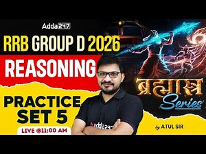 RRB Group D Reasoning Practice Set | RRB Group D Reasoning Class #5 | Group D Reasoning By Atul Sir