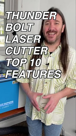 Another amazing review of the Bolt by @MakeItHackin Here are theTop 10 Features of the Thunder Bolt Laser Cutter #thunderlaser #lasercutter #laserengraving