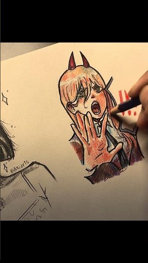 Power Pencil color Sketch✨ | #art #animeart #sketch #drawing #shorts