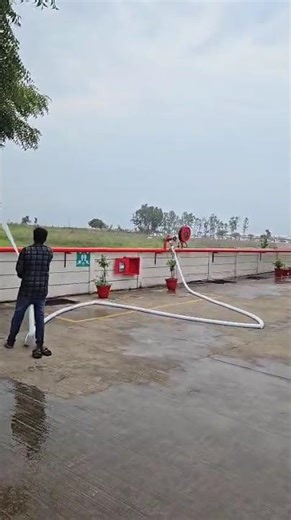 High-Pressure Fire Hose Testing – Fire Safety System Demonstration | SEWP SERVICES Pvt. Ltd.