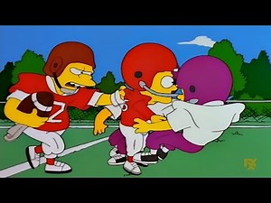 Nelson's secret hidden talent for American football [The Simpsons]