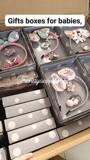 Gift boxes in stock For orders 03303474969 #MASHALLAHماشاءالله #100k #hairaccessories #facebook #review #new #2025viralvideo | Trendy accessoriees
