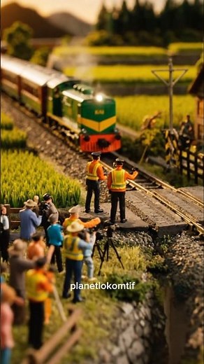 Miniature Indonesian Train in Action 🚆 | Planet Lokomotif Model Railway Short