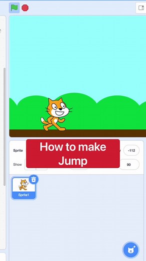 How to make Jump and Gravity on Scratch #scratch #tutorial #platformer