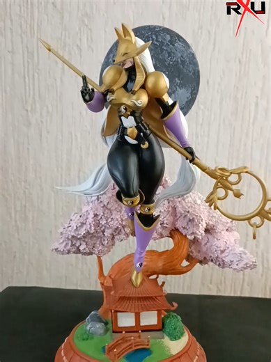 🌸 Sakuyamon la Digimon sacerdotisa 📿 en resina y #pintadoamano🎨🖌 comisiones abiertas y envíos #sakuyamon #respawnxunder #digimontamers #situlodeseaspuedesvolar