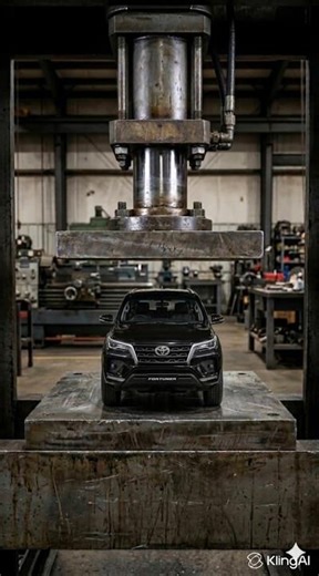 Hydraulic Press vs Fortuner Can It Survive? experiment #ytshorts #shortsfeed #shorts