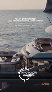 The Azimut Grande Trideck has been honored with the 2022 Miami Innovation Award in the “Cabin cruisers, Motor Yachts, Trawlers” category. The prize recognizes manufacturers and suppliers who bring to the market innovative products for the boating industry, therefore the motivation reported by judge Zuzana Prochazka makes us particularly proud: “With the unique raised mezzanine deck, Azimut adds to and redefines outdoor living on a yacht". | Azimut Yachts