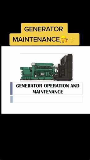 Generator Operation and Maintenance 👷⚡#engineering #generator #backup #backuppower #learn #safety #safetyfirst #electrical #mechanical #students #electricalengineering #mechanicalengineering #tips #hacks #electrician