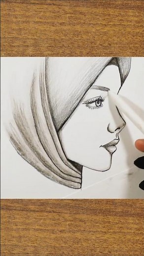 Easy Hijab Girl Drawing for Beginners ✨ #drawingtutorial #drawingideas