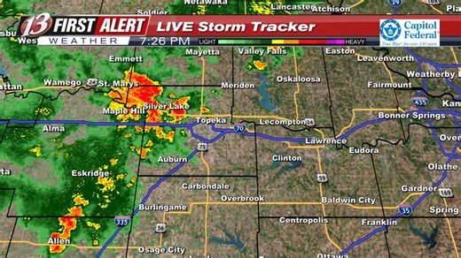 Heavy rain expected in Topeka from now until at least 9PM. Watch out for Flash Flooding. | WIBW 13 Weather
