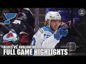 St. Louis Blues vs. Colorado Avalanche | Full Game Highlights | ESPN NHL