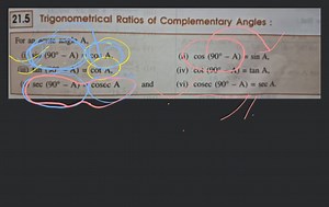 21.5 Trigonometrical Ratios of Complementary Angles : For an ac... | Filo