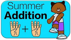 FREE Summer Finger Addition Brain Break: Math Game