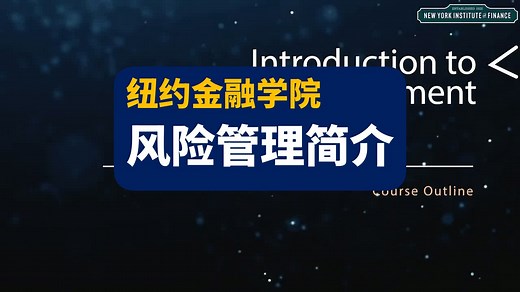 【纽约金融学院】风险管理简介 | Introduction To Risk Management