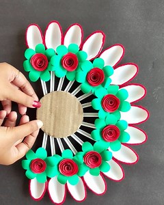 Reusing waste plastic spoons wall hanging #crafts #diy #reuse #fun | Deep's CRAFT