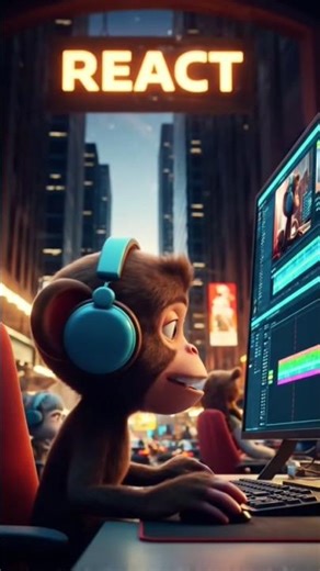 Monkey Learns Video Editing!#MonkeyVlog#shorts