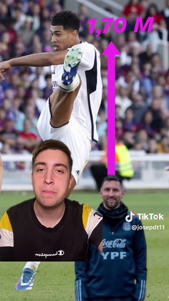 La increíble estatura de Jude Bellingham comparada con Messi | Curiosidades futbolísticas