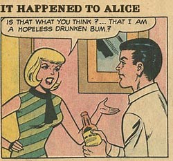 Vintage Al-Anon Comics   happy liver-in-a-bag