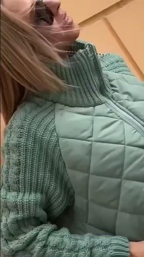 🔥 Chaqueta acolchada de punto para mujer – ligera, cálida y perfecta para el invierno