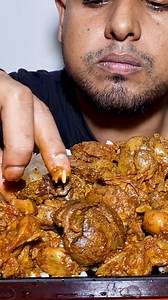 965K views · 11K reactions | Satisfying ASMR sounds while enjoying tender liver and gizzard curry—don’t miss this spicy treat! Tags: #ASMRMukbang #FoodShorts #LiverAndGizzard #CurryLovers #SpicyASMR #EatingShorts #DesiFood #QuickMukbang #YummySounds #MukbangerBhai | Mukbanger bhai | Facebook
