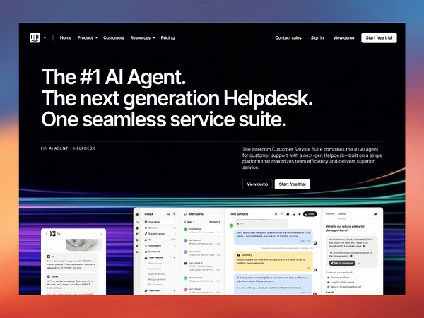 Intercom – AI Customer Service Platform Redesign
