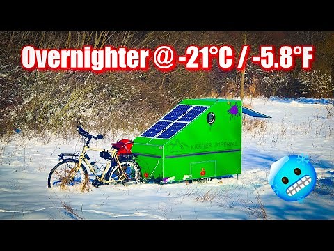 ❄️BIKE CAMPER SURVIVAL WINTER OVERNIGHTER @ -21°C