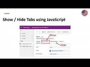 Control Forms Tab visibility using JavaScript | Model-Driven Apps