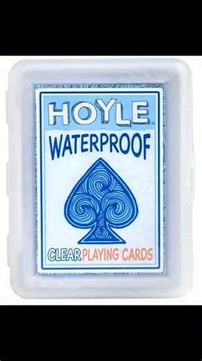 Hoyle Waterproof Playing Cards, Clear, 1 Deck