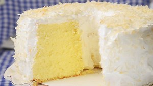Link to recipe: https://www.joyofbaking.com/cakes/GoldenChiffonCake.html A Chiffon Cake is a type of Foam Cake and it belongs in the same category as Sponge Cakes and Angel Food Cakes. It's a little different than other foam cakes as it contains baking powder, uses both egg yolks and egg whites, and contains a liquid fat. This produces a moist and tender cake that is wonderfully light and spongy. It is excellent plain, but for this recipe we are covering it with a delicious billowy sweet Marshma