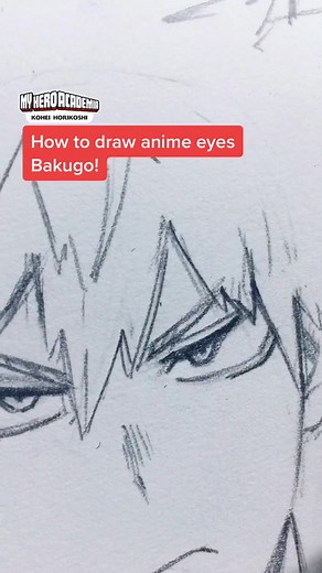 Learn How to Draw Anime Eyes: Bakugou's Eye Drawing Tutorial