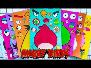 🌈 Sticker ASMR - ANGRY BIRDS STICKER BOOK DECORATING #angrybirds #diy #asmr #satisfying #sticker