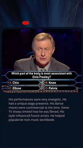 Can You Guess Elvis Presley’s Iconic Move? #quiz #millionaire #trivia #didyouknow #music #elvis #tv
