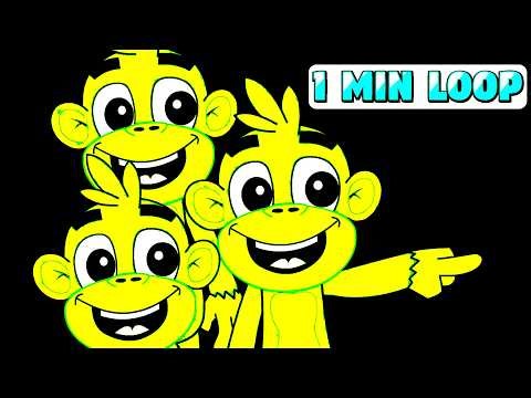 🐒[2 MIN LOOP] Five Little Monkeys Jumping on the Bed Fun Beat Remix Sound Variations Nursery Rhymes