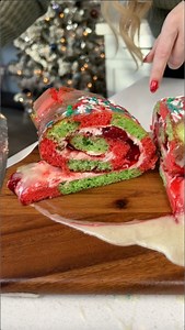 2.1M views · 1.3K reactions | How did I not know this holiday cake trick? I make a Christmas cake log using only one box of white cake batter, cream cheese, and strawberry pie filling. So easy and delicious anyone can do this! This original video was produced by My Life, Network Media and Allie Sparks. | Life According to Us | Facebook