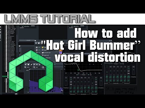 LMMS tutorial - How to add the vocal distortion effect from "Hot Girl Bummer" music production tip