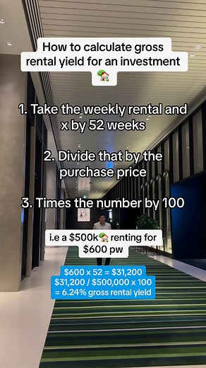 How to calculate gross rental yield. Disclaimer: this is not financial advice and is for educational purposes only. #rentalyield #wealthbymichael | Wealth By Michael