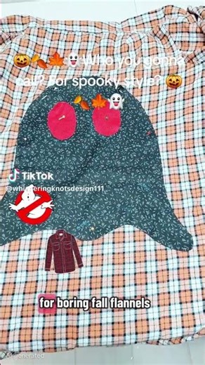 Spooky Ghost Flannel Upcycle