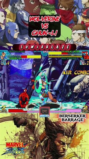 WOLVERINE finishes CHUN-LI in MvC 🐺🌸