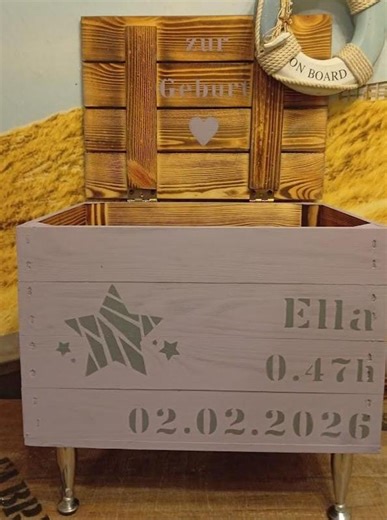 Personalized Baby Keepsake Box With Name, Date, Size, for Children's Table, Nursery, Personalized Memory Box, Christening/birth Gift - Etsy