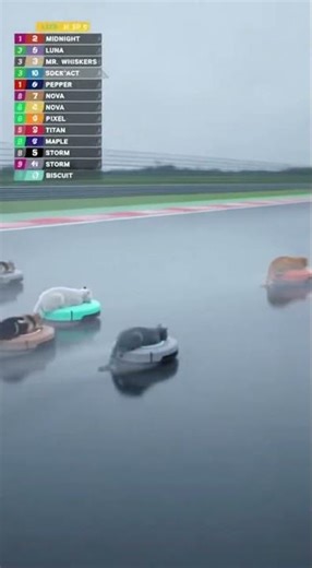 Formula Fur: Cat Robot Vacuum Grand Prix 🏎️🐱 #usa